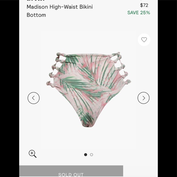 LVHR bikini set, high waist bottom&racer back top - Picture 4 of 8